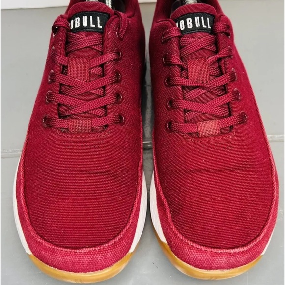 NOBULL Womens Canvas Trainers Size 8.5M Merlot/White/Gum Excellent Condition - Picture 2 of 15